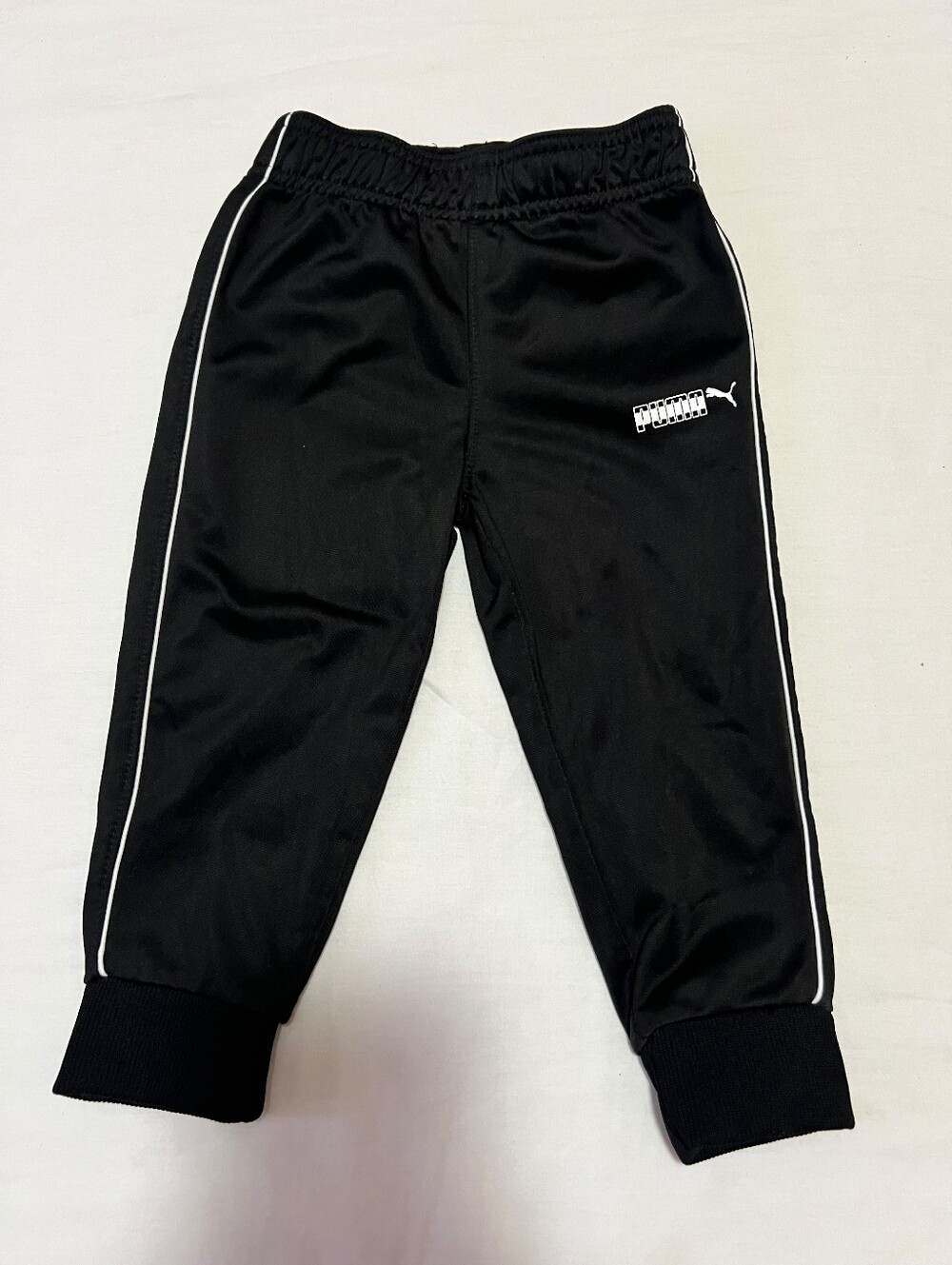 Puma Black Joggers with White Piping